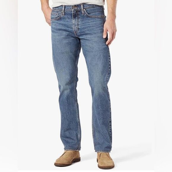 Signature Gold by Levi Strauss & Co. Men's Slim Straight Jeans Size W34 X L30 - Picture 1 of 12